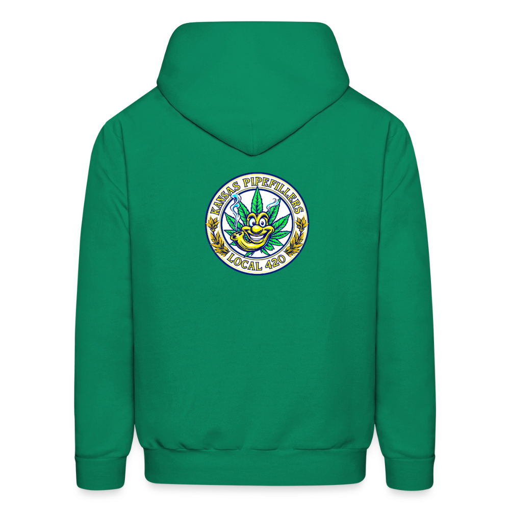 KANSAS PIPEFILLERS LOCAL 420 F/B DESIGNS Men's Hoodie - kelly green
