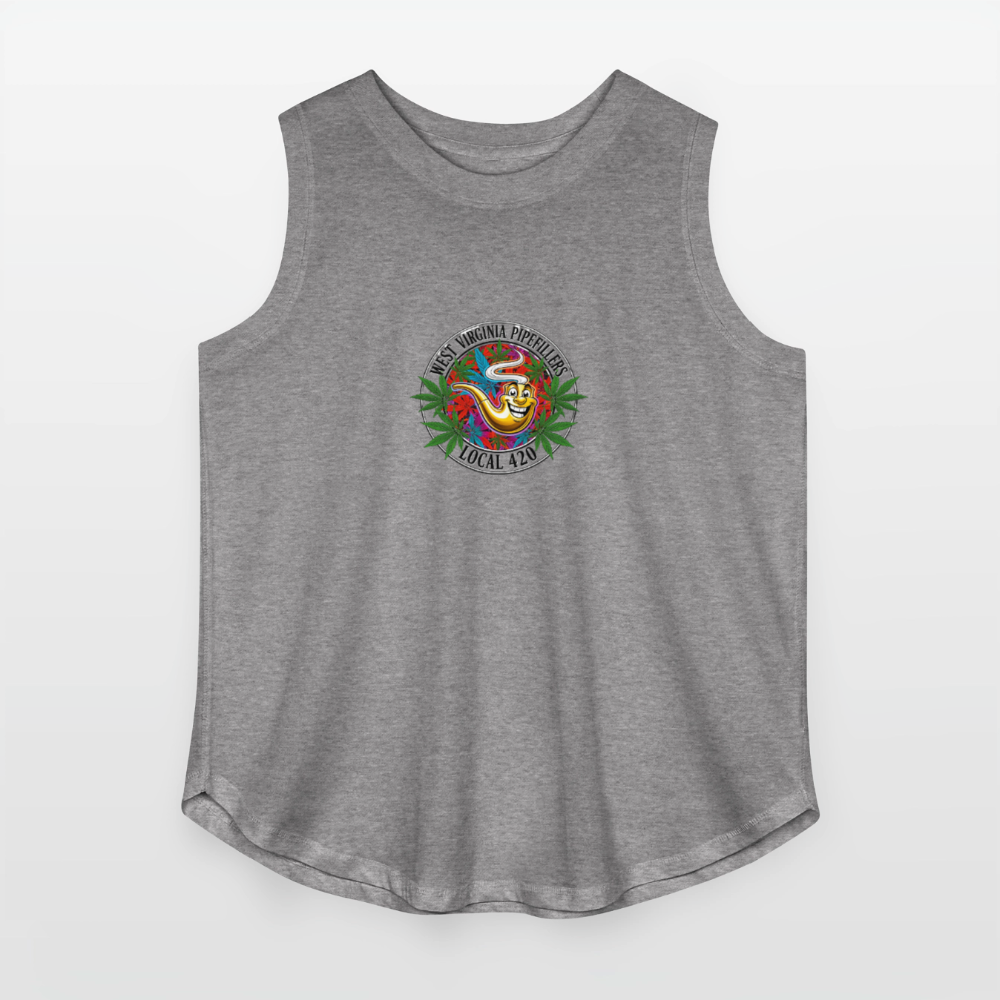 WEST VIRGINIA PIPEFILLERS LOCAL 420 F/B DESIGN Women's Curvy Relaxed Tank Top - granite heather 