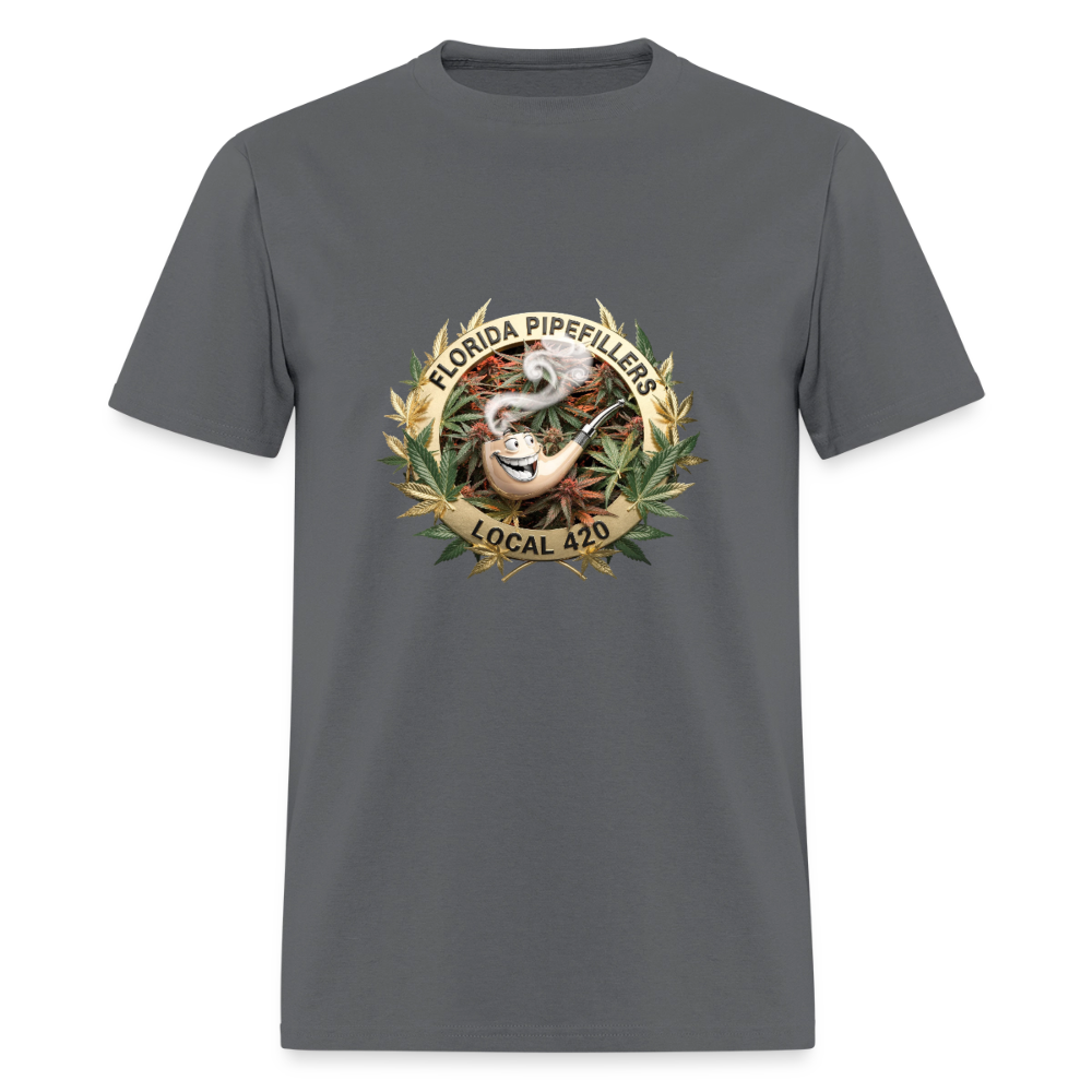 FLORIDA PIPEFILLERS LOCAL 420 Men's T-Shirt - charcoal