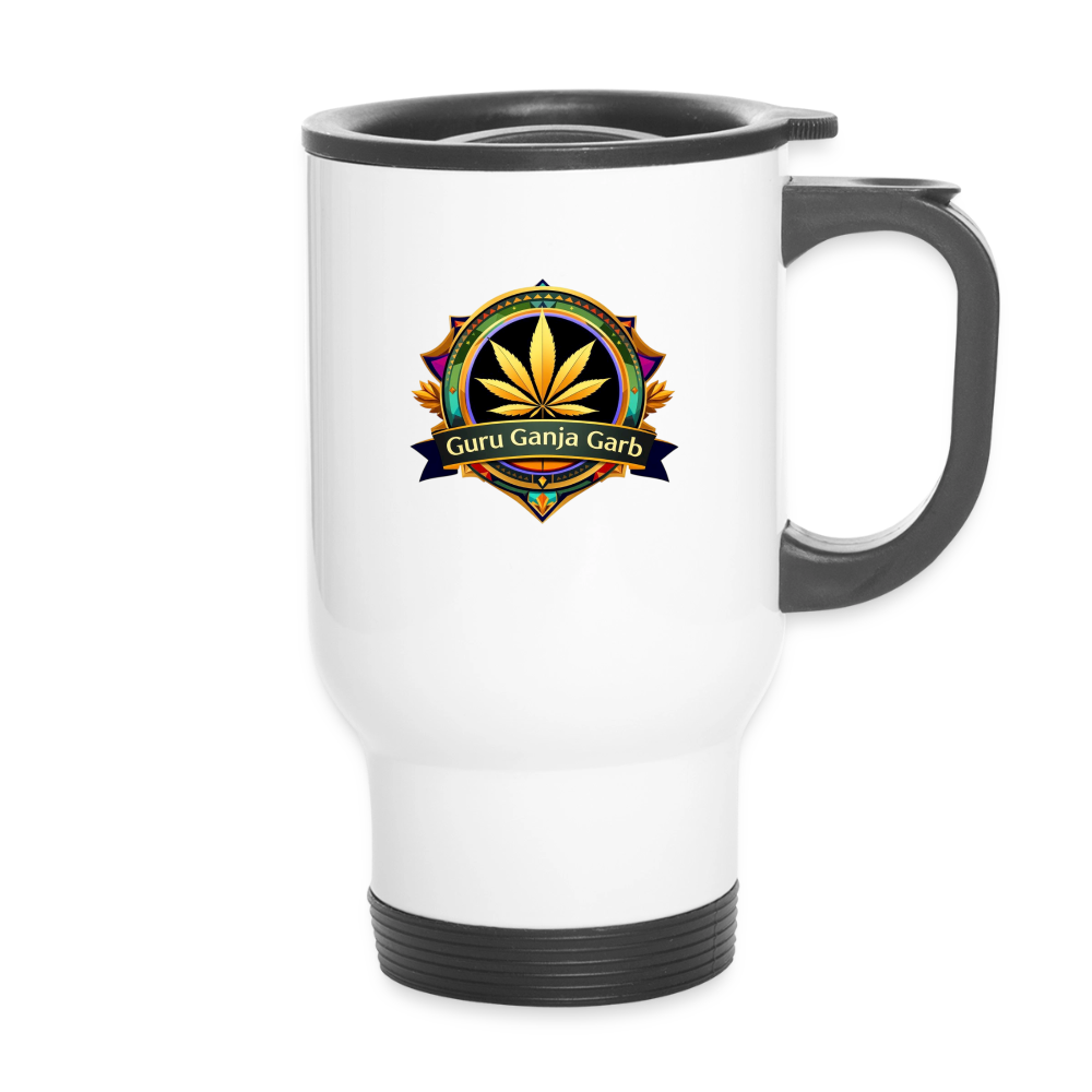 GURU GANJA GARB 14oz GGG Travel Mug - white