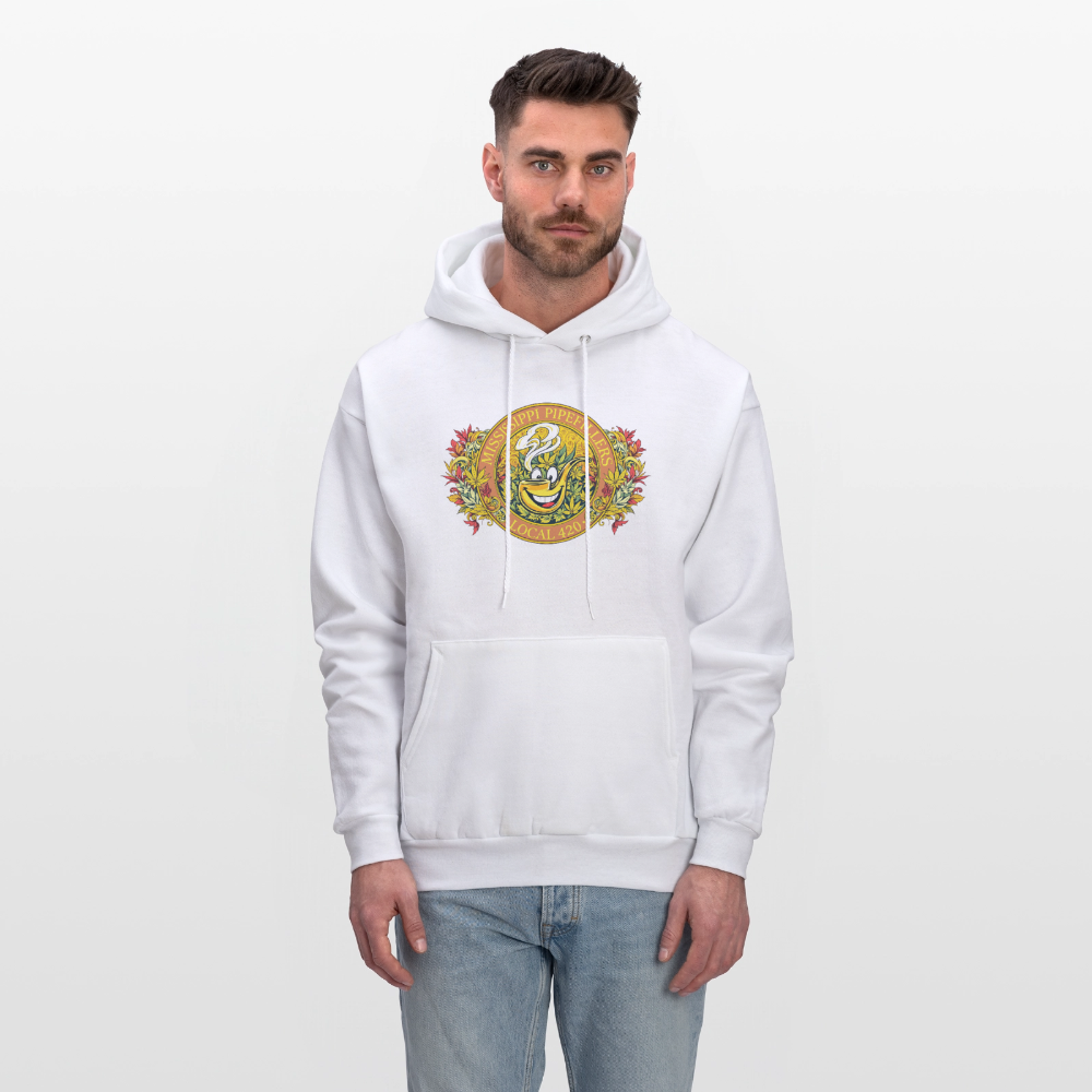 MISSISSIPPI PIPEFILLERS LOCAL 420 F/B DESIGNS Men's Hoodie - white