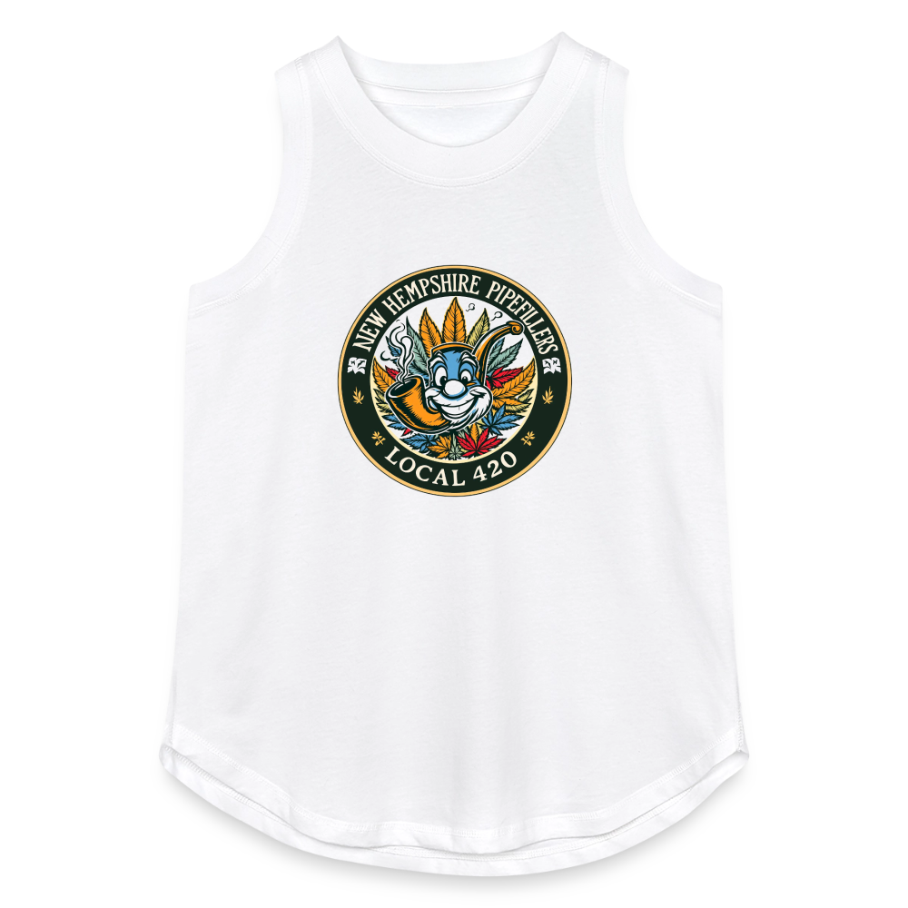 NEW HEMPSHIRE PIPEFILLERS LOCAL 420 Women's Relaxed Tank Top - white