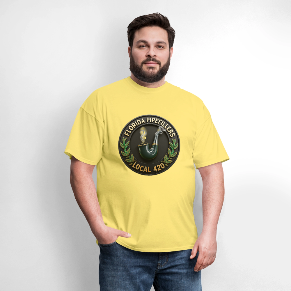 FLORIDA PIPEFILLERS LOCAL 420 Men's T-Shirt - cornsilk