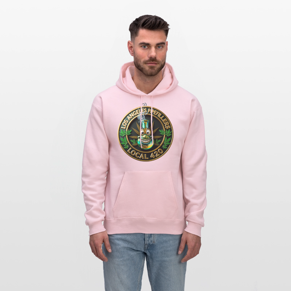 LOS ANGLES PIPEFILLERS LOCAL 420 Men's Hoodie - pale pink