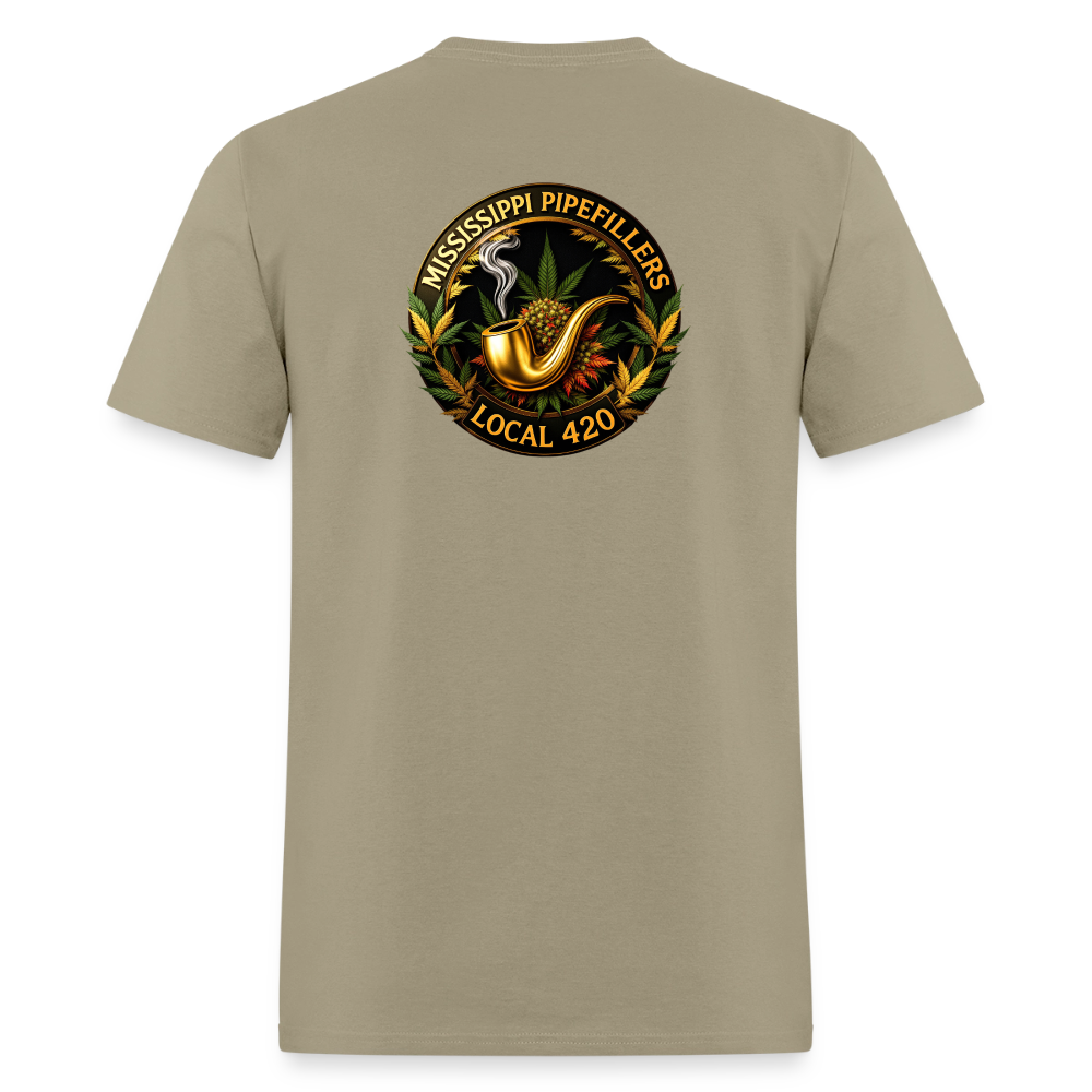 MISSISSIPPI PIPEFILLERS LOCAL 420 Men's T-Shirt - khaki