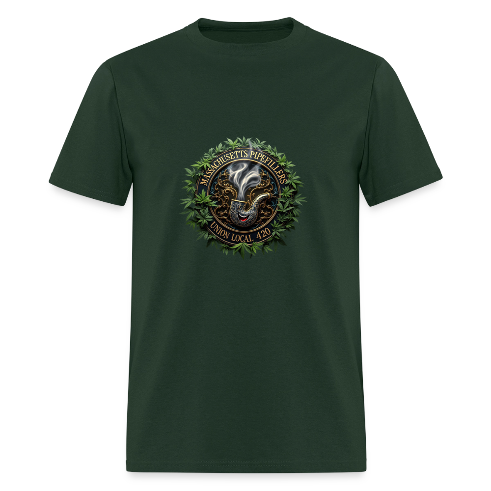 MASSACHUSETTS PIPEFILLERS UNION LOCAL 420 Men's T-Shirt - forest green