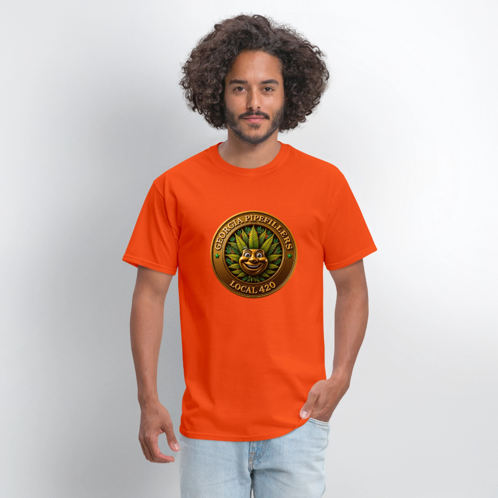 GEORGIA PIPEFILLERS LOCAL 420 Men's T-Shirt - orange