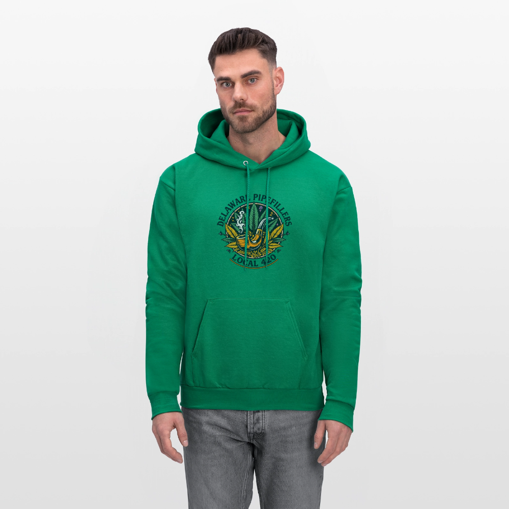 DELAWARE PIPEFILLERS LOCAL 420 Men's Hoodie - kelly green