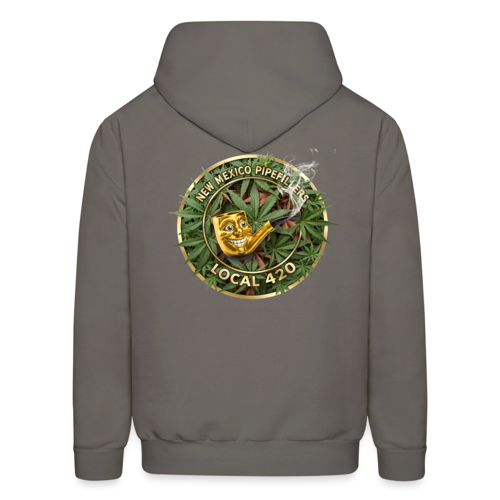 NEW MEXICO PIPEFILLERS LOCAL 420 Men's Hoodie - asphalt gray