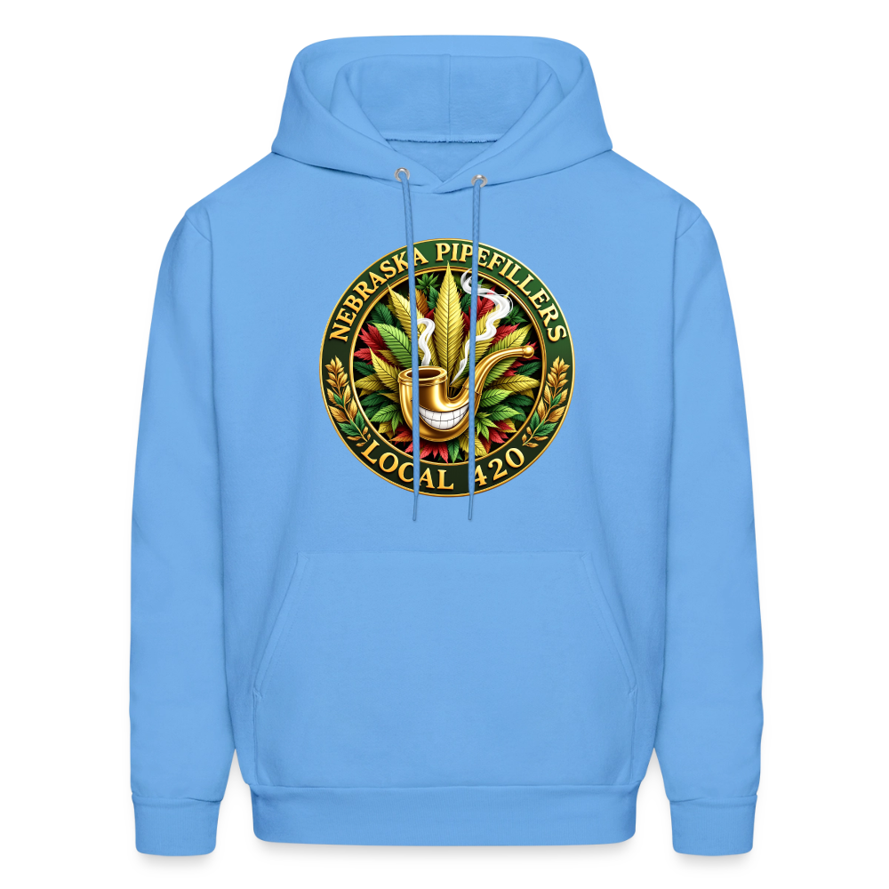 NEBRASKA PIPEFILLERS LOCAL 420 Men's Hoodie - carolina blue