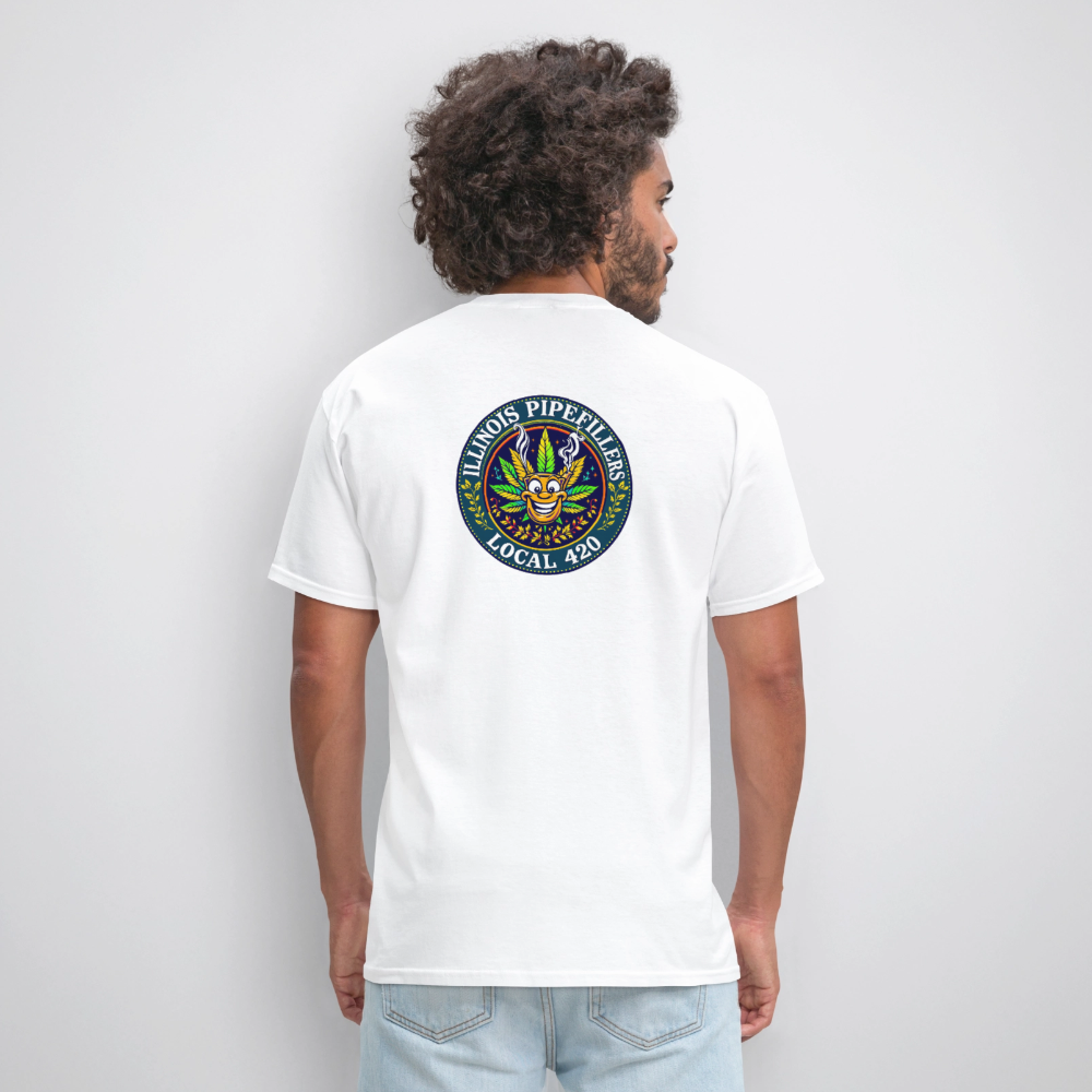 ILLINOIS PIPEFILLERS LOCAL 420 F/B DESIGN Men's T-Shirt - white