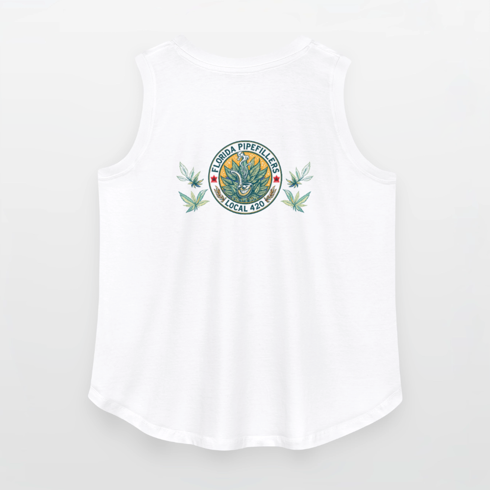 FLORIDA PIPEFILLERS LOCAL 420 F/B DESIGN Women's Curvy Relaxed Tank Top - white