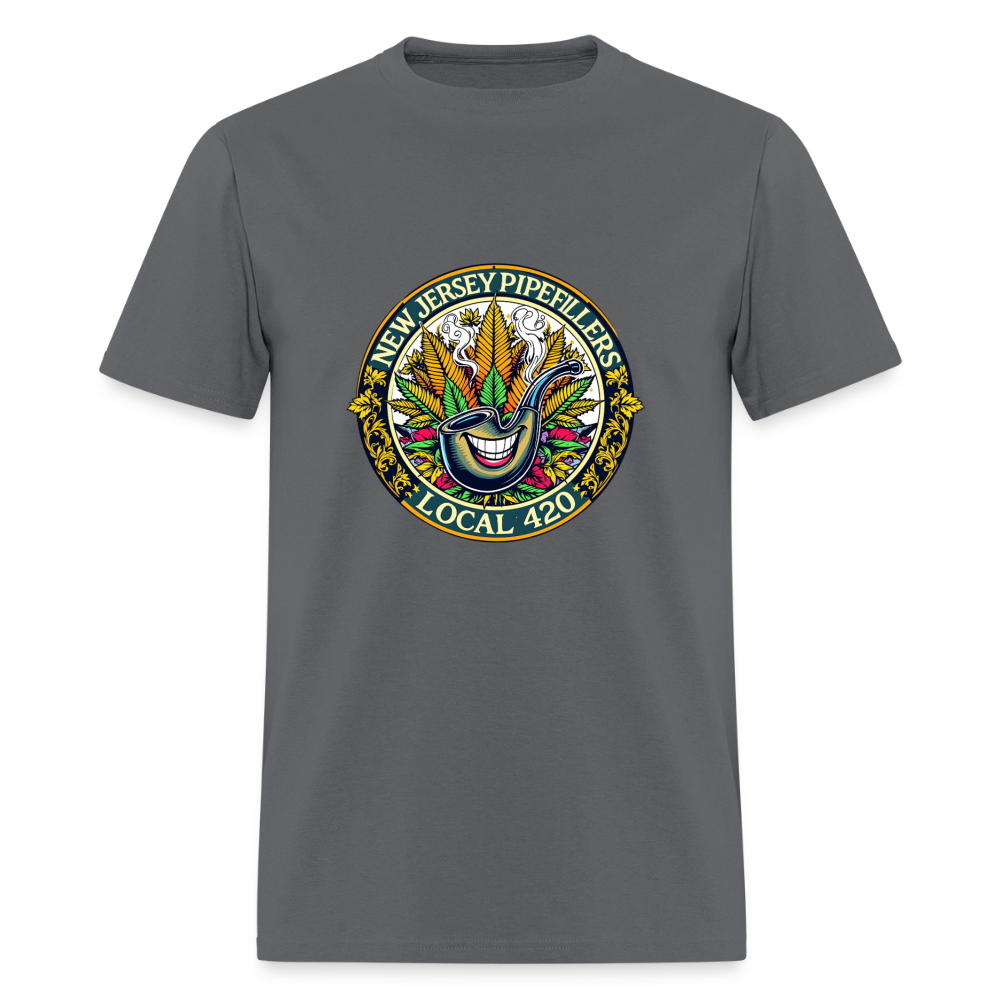 NEW JERSEY PIPEFILLERS LOCAL 420 F/B DESIGN Men's T-Shirt - charcoal