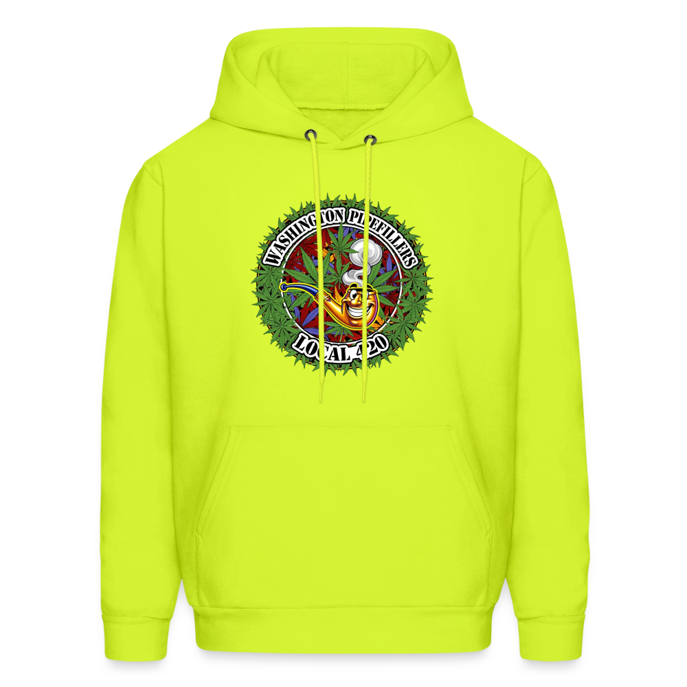 WASHINGTON PIPEFILLERS LOCAL 420 Men's Hoodie - safety green