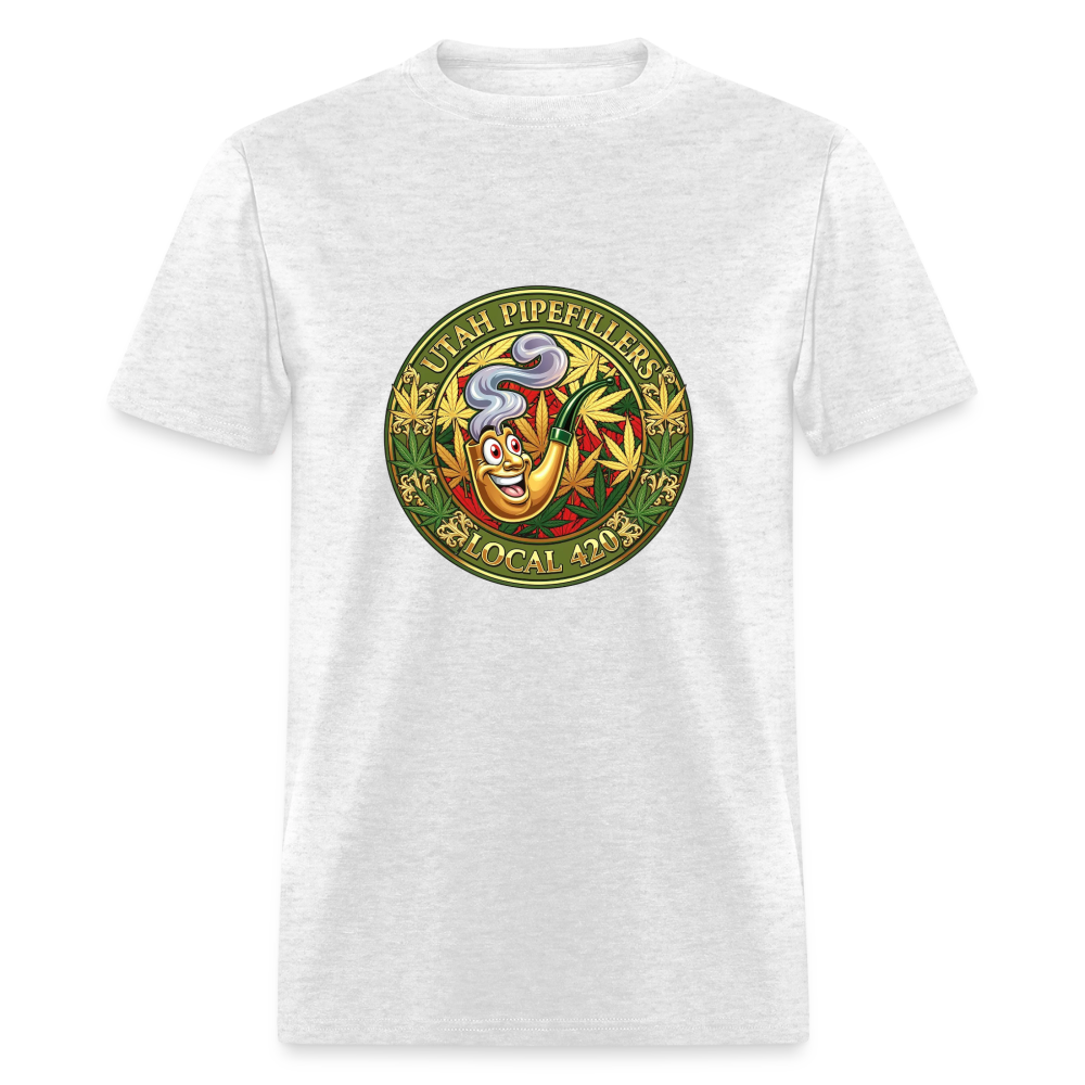UTAH PIPEFILLERS LOCAL 420 F/B DESIGN Men's T-Shirt - light heather gray