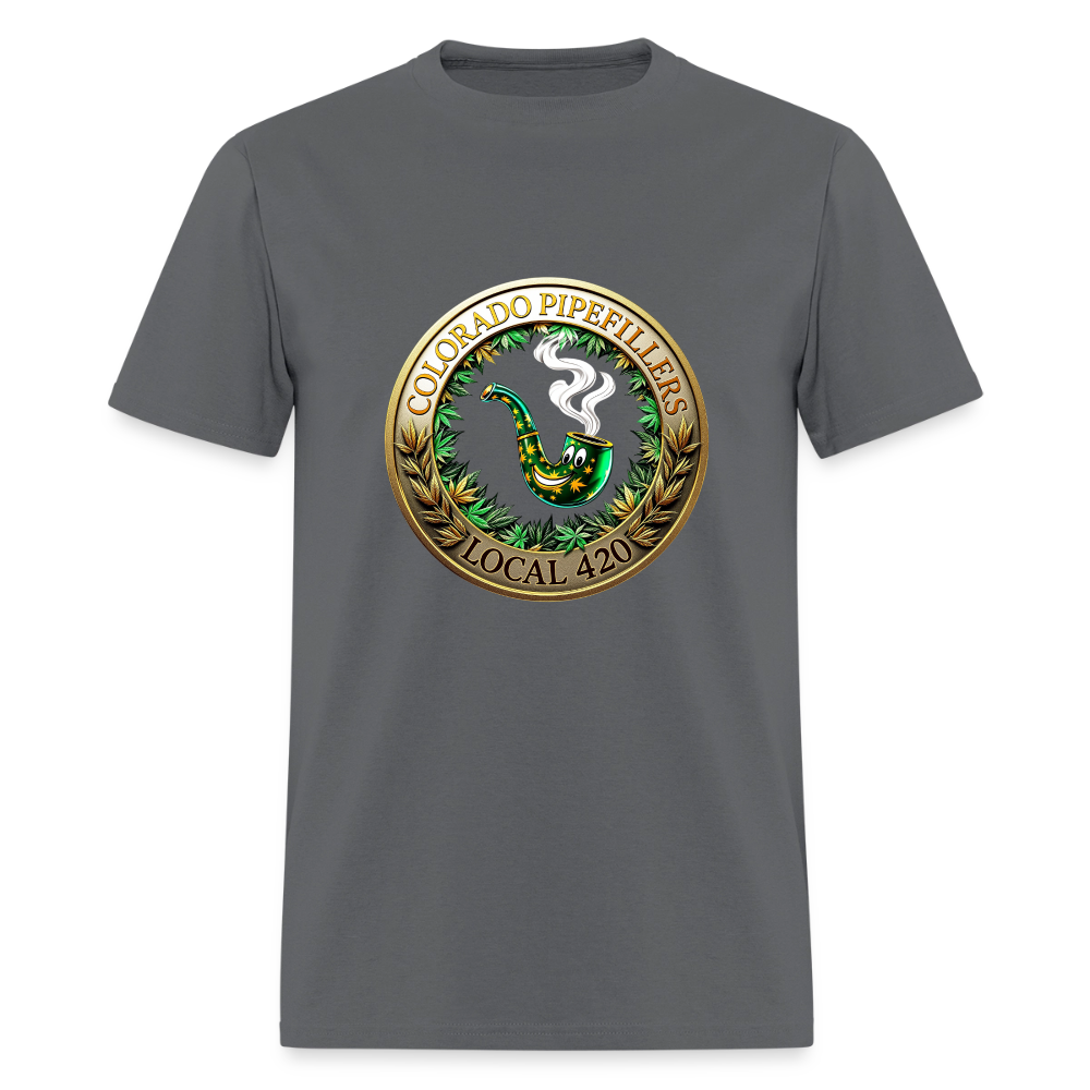 COLORADO PIPEFILLERS LOCAL 420  Men's T-Shirt - charcoal