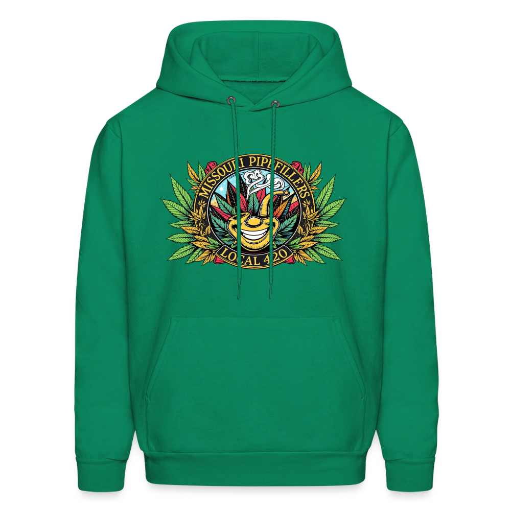 MISSOURI PIPEFILLERS LOCAL 420  F/B DESIGNS Men's Hoodie - kelly green