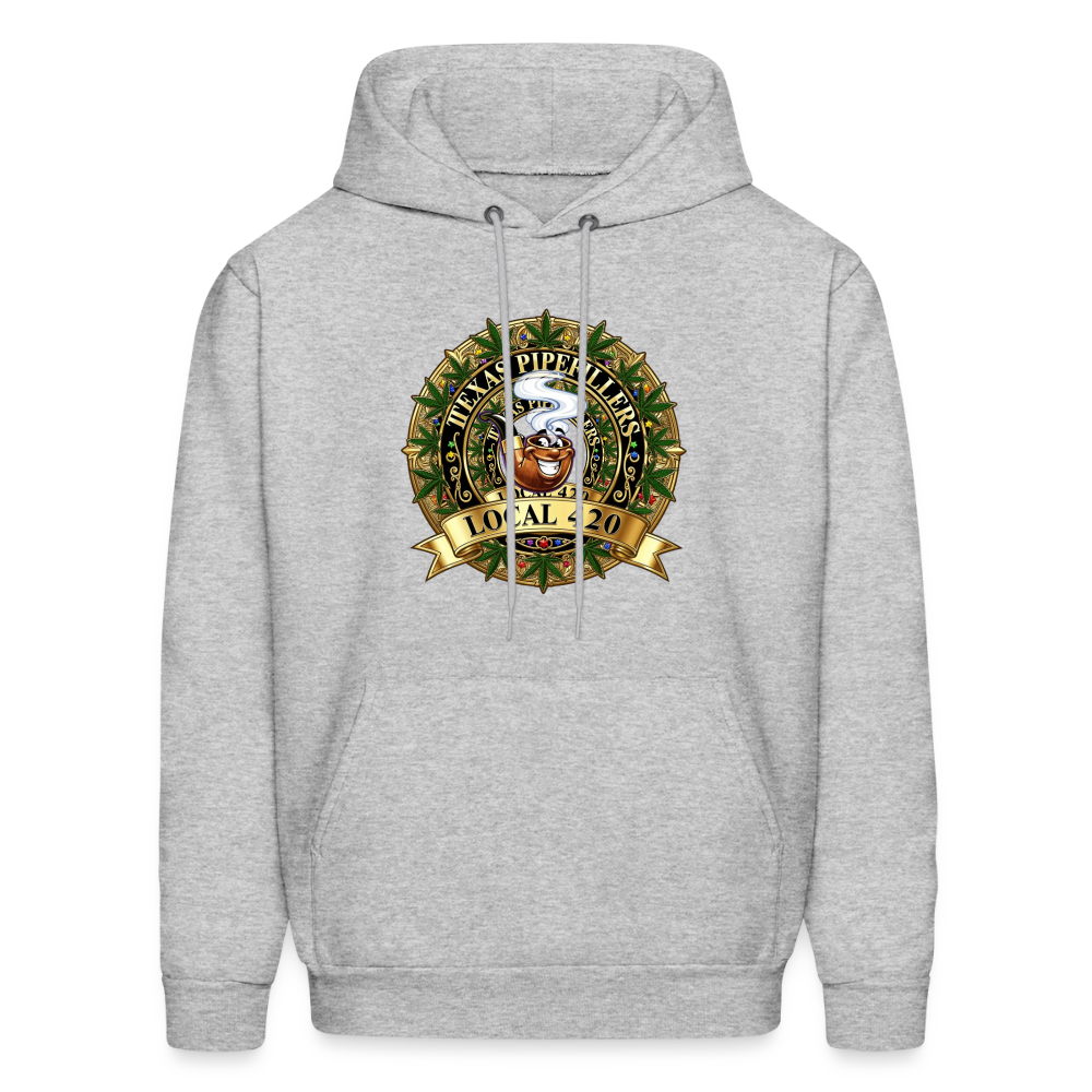 TEXAS PIPEFILLERS LOCAL 420 Men's Hoodie - heather gray