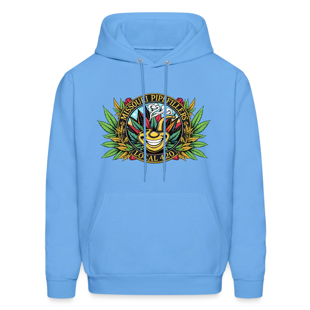 MISSOURI PIPEFILLERS LOCAL 420 Dog Bandana Men's Hoodie - carolina blue