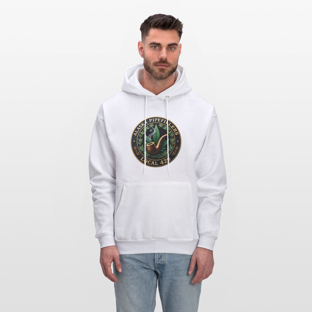 ALASKA PIPEFILLERS LOCAL 420 F/B DESIGN Men's Hoodie - white