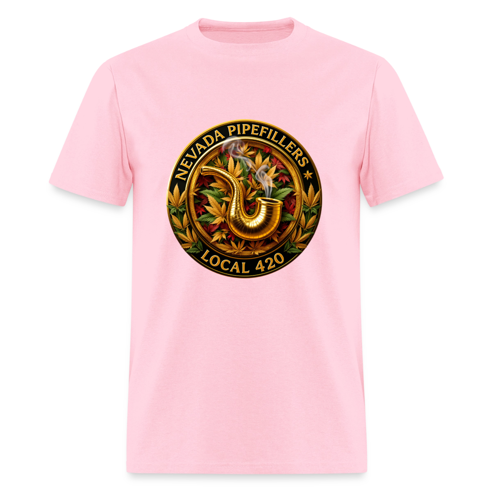 NEVADA PIPEFILLERS LOCAL 420  Men's T-Shirt - pink