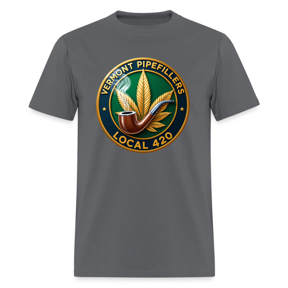 VERMONT PIPEFILLERS LOCAL 420 Men's T-Shirt - charcoal