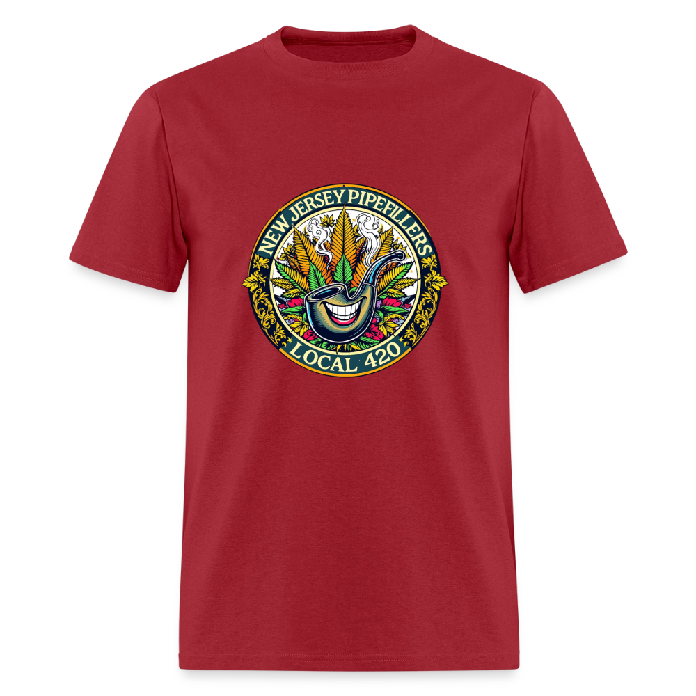 NEW JERSEY PIPEFILLERS LOCAL 420 F/B DESIGN Men's T-Shirt - true red