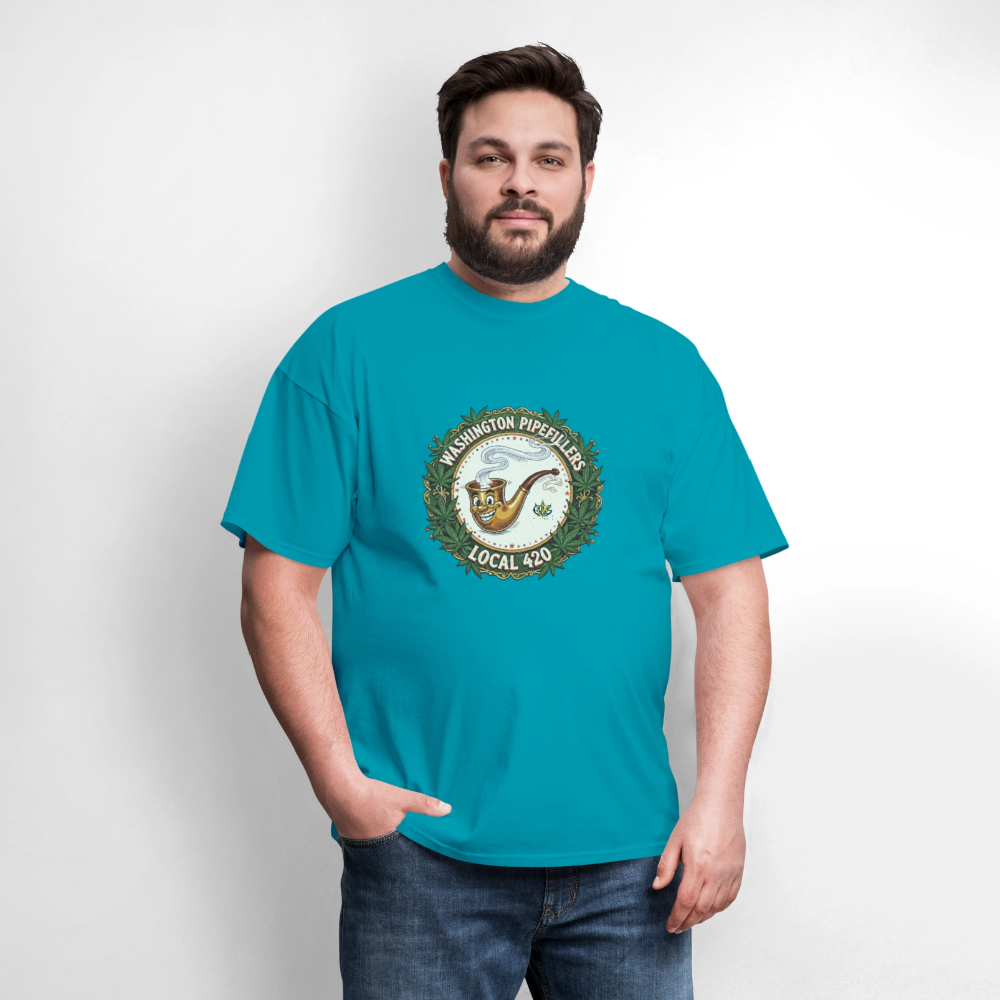 WASHINGTON PIPEFILLERS LOCAL 420 Men's T-Shirt - turquoise