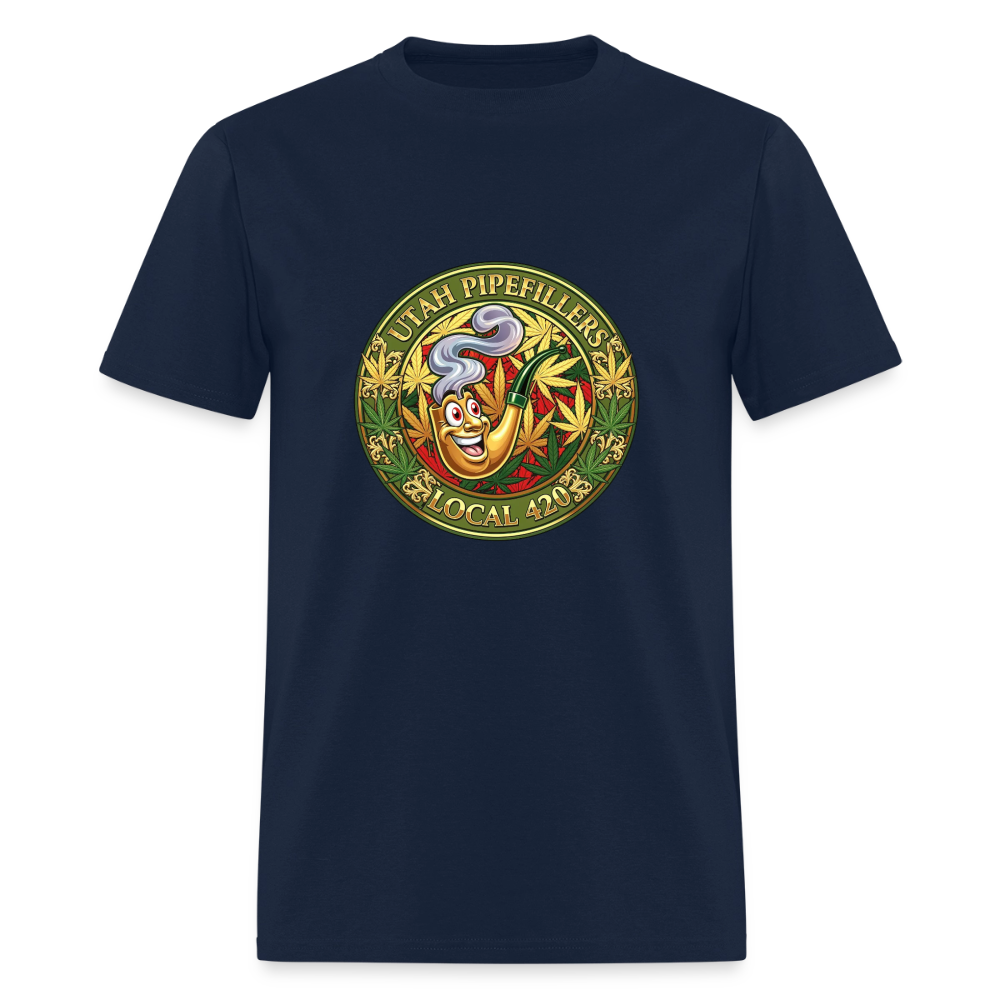 UTAH PIPEFILLERS LOCAL 420 Men's T-Shirt - navy