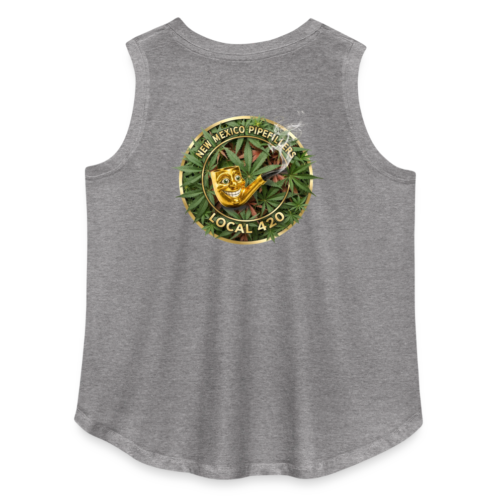NEW MEXICO PIPEFILLERS LOCAL 420 Women's Curvy Relaxed Tank Top - granite heather 