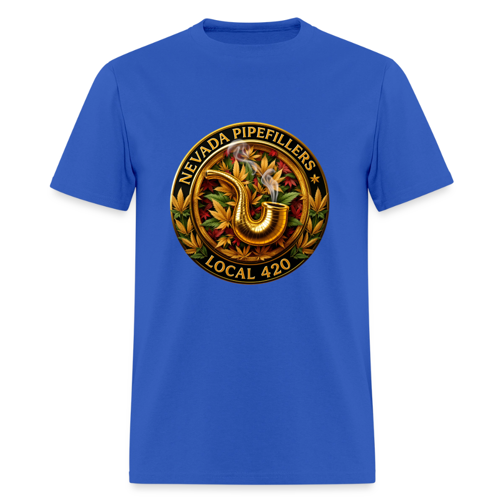 NEVADA PIPEFILLERS LOCAL 420  Men's T-Shirt - royal blue