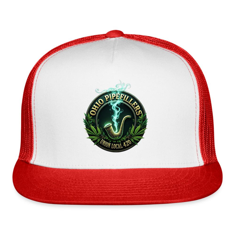 OHIO PIPEFILLERS UNION LOCAL 420 Trucker Hat - white/red