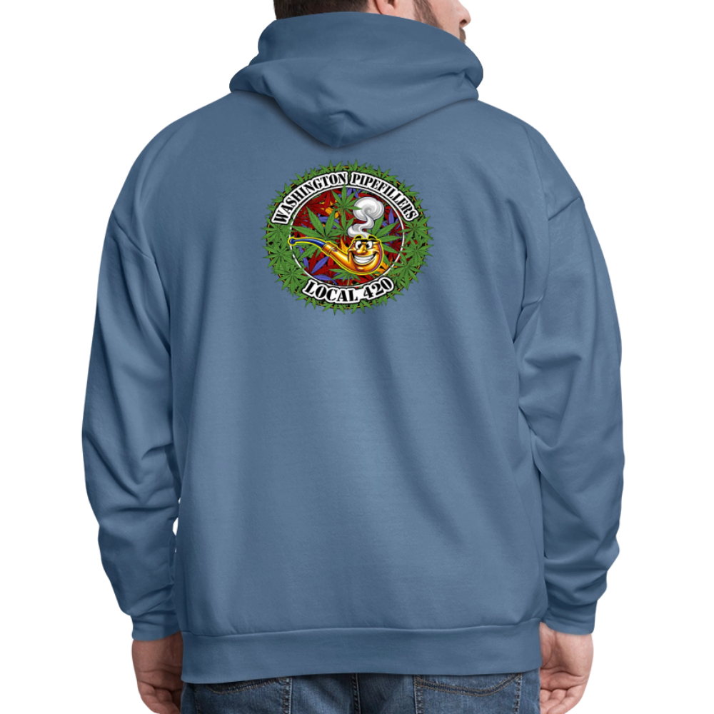 WASHINGTON PIPEFILLERS LOCAL 420 F/B DESIGN Men's Hoodie - denim blue