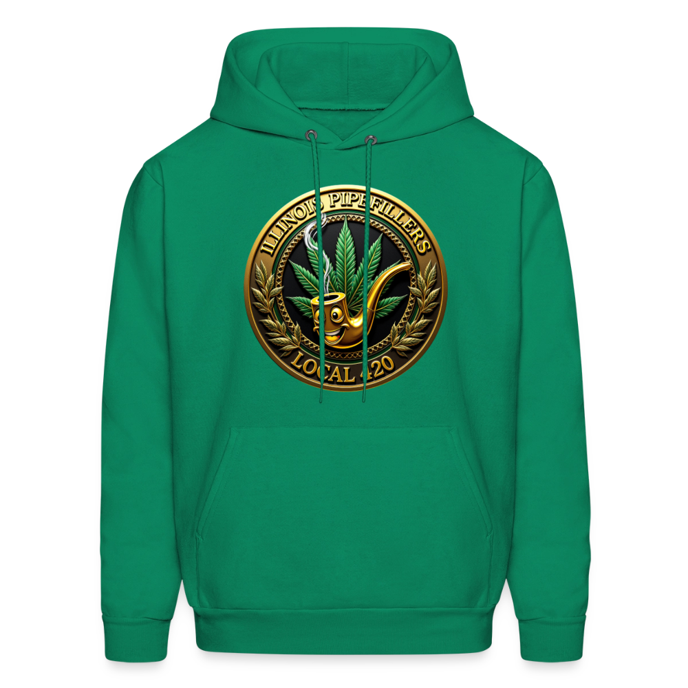 ILLINOIS PIPEFILLERS LOCAL 420 Men's Hoodie - kelly green