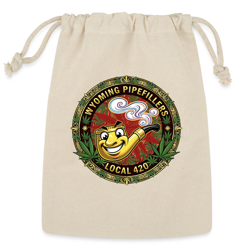 WYOMING PIPEFILLERS LOCAL 420 Reusable Gift Bag - Natural
