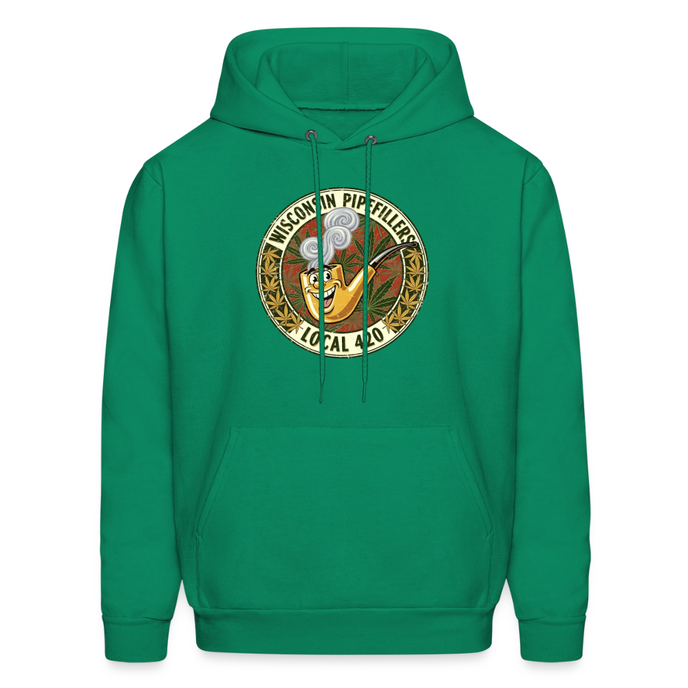 WISCONSIN PIPEFILLERS LOCL 420 F/B DESIGN Men's Hoodie - kelly green