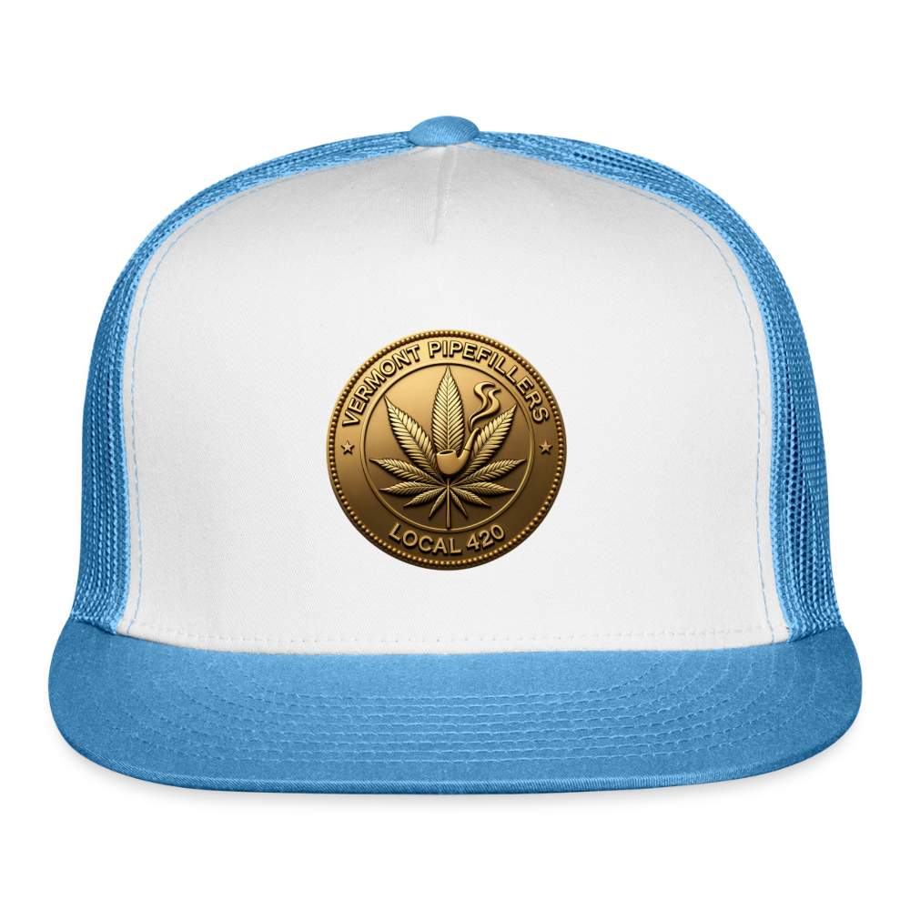VERMONT PIPEFILLERS LOCAL 420 Trucker Hat - white/blue