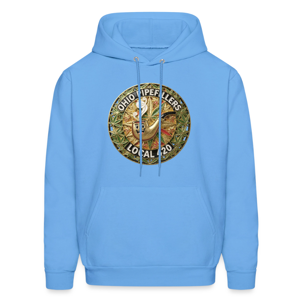 OHIO PIPEFILLERS LOCAL 420  Men's Hoodie - carolina blue
