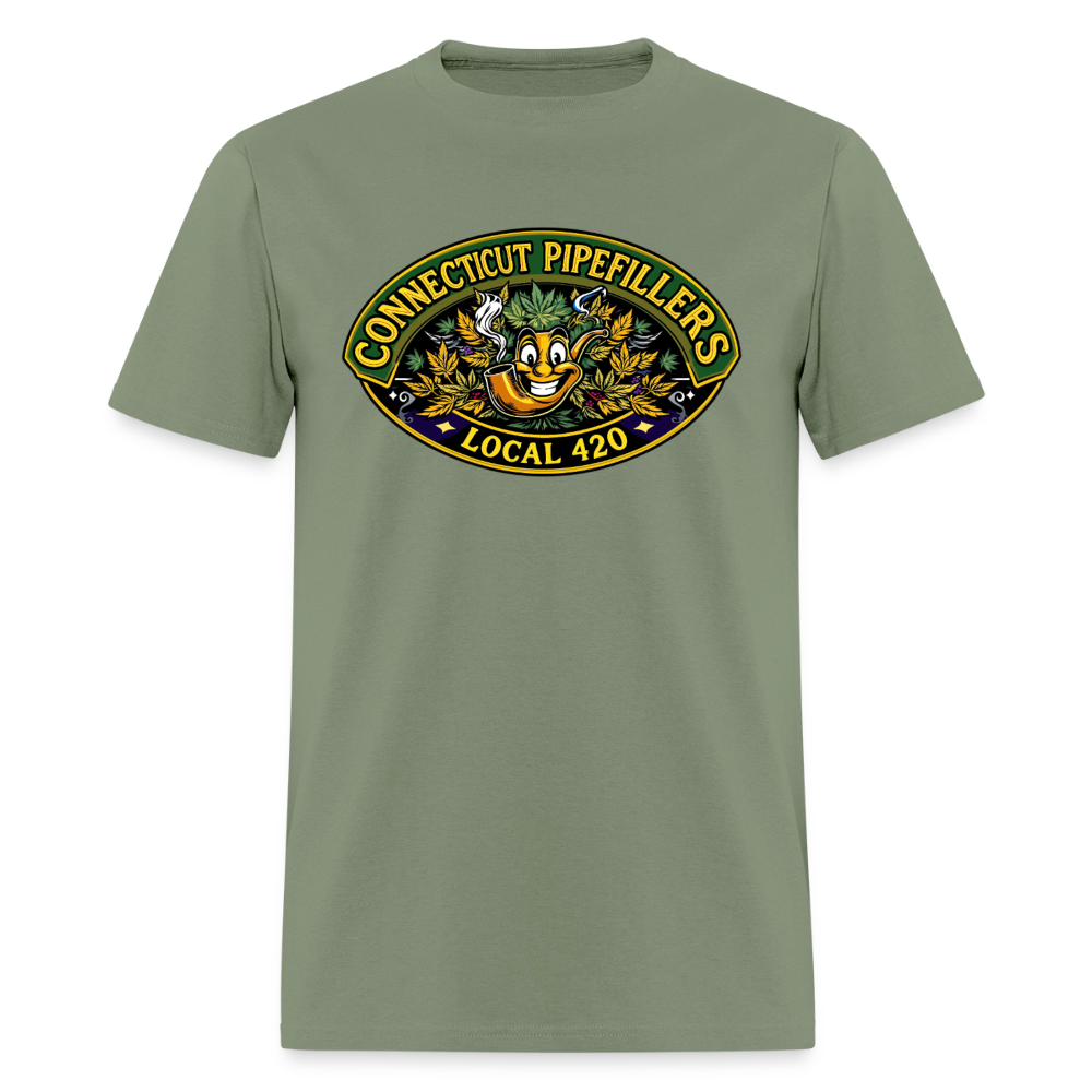 CONNECTICUT PIPEFILLERD LOCAL 420Men's T-Shirt - military green