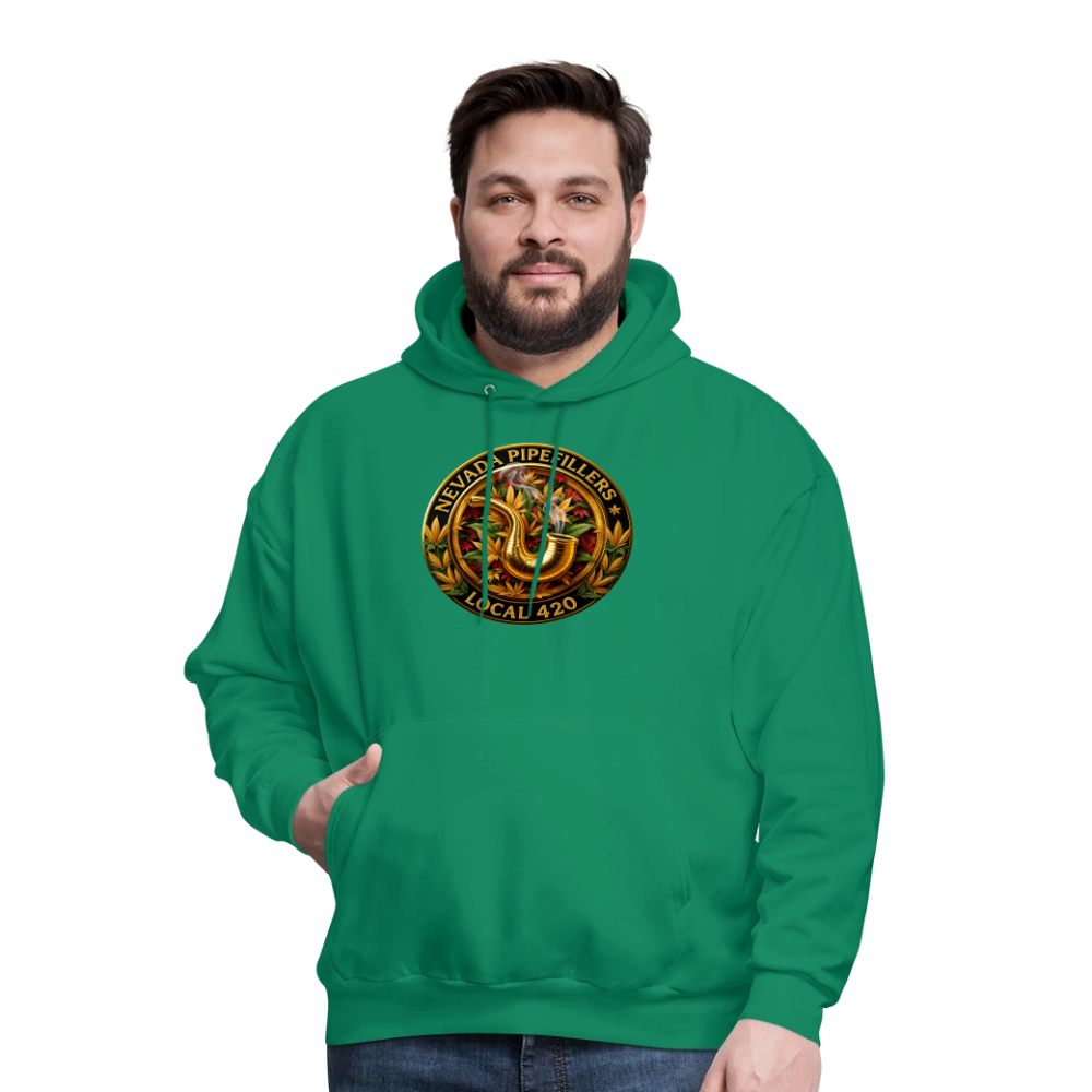 NEVADA PIPEFILLERS LOCAL 420  Men's Hoodie - kelly green