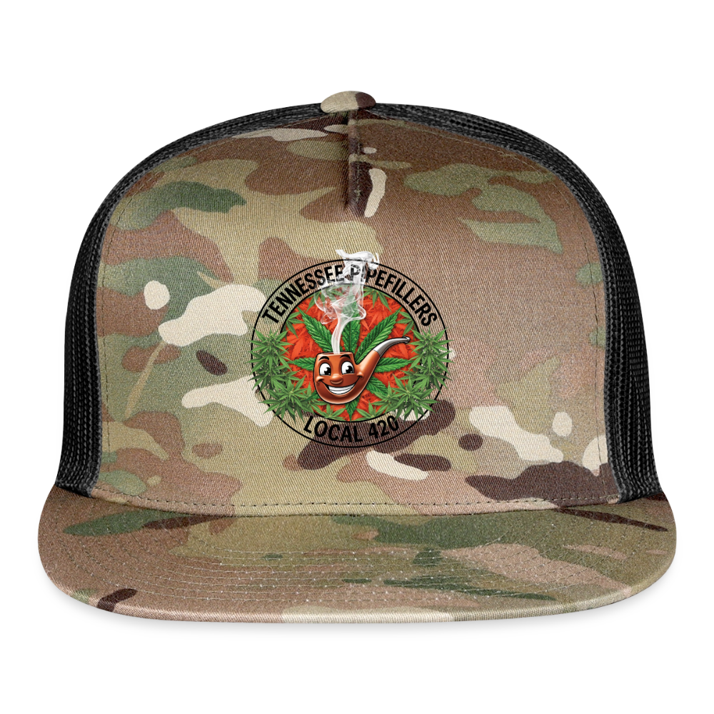 TENNESSEE PIPEFILLERS LOCAL 420 CAMO Trucker Hat - MultiCam\black