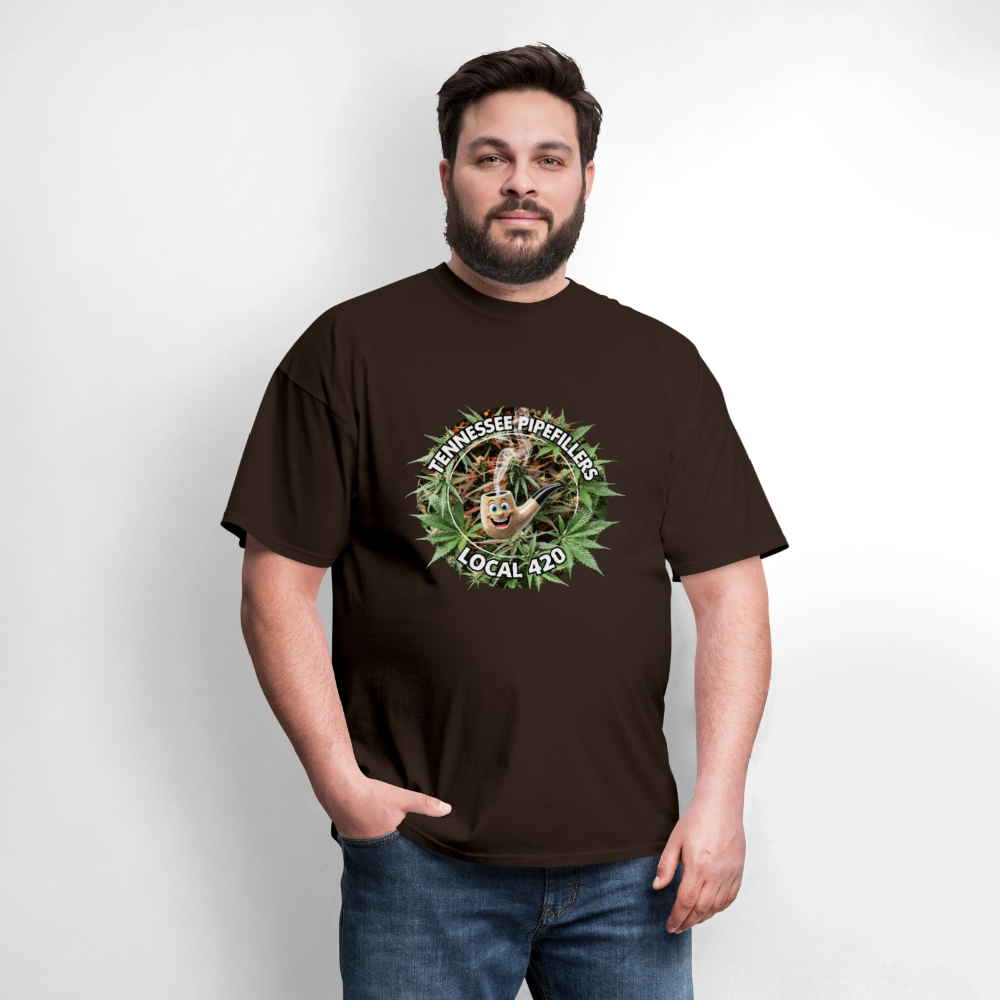 TENNESSEE PIPEFILLERS LOCAL 420 Men's T-Shirt - brown
