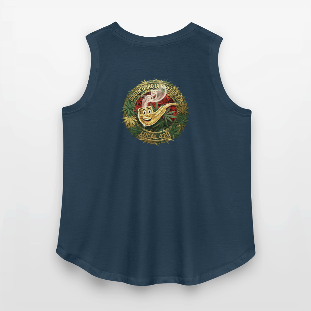 SOUTH DAKOTA PIPEFILLERS LOCAL 420  F/B DESIGN Women's Curvy Relaxed Tank Top - denim