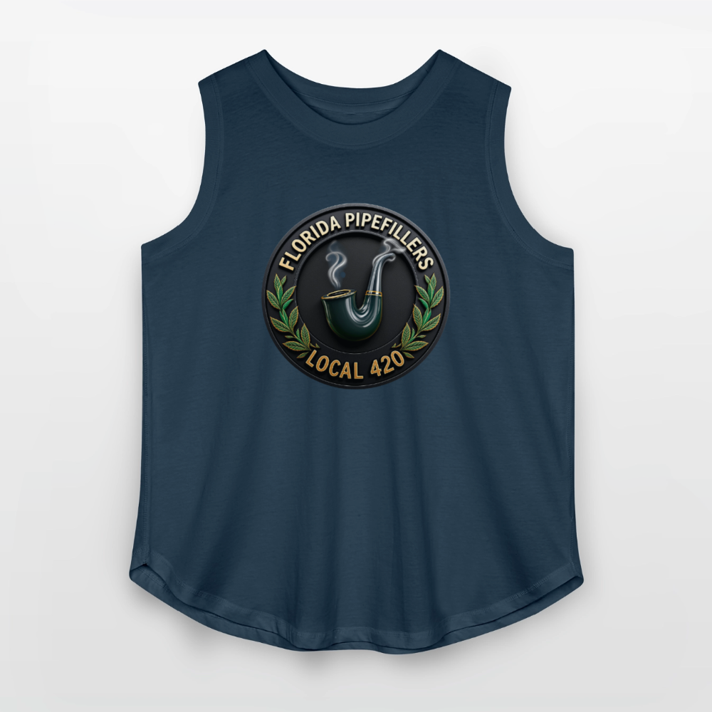 FLORIDA PIPEFILLERS LOCAL 420 Women's Curvy Relaxed Tank Top - denim