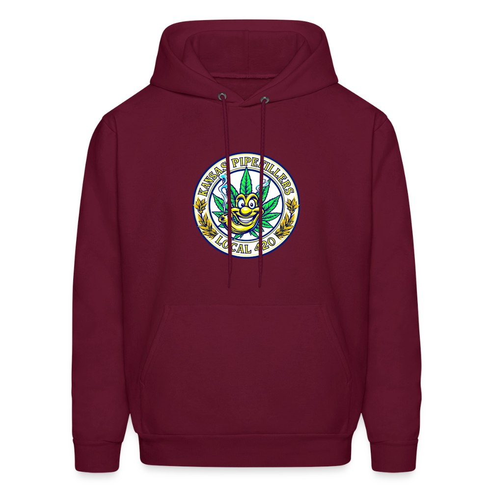 KANSAS PIPEFILLERS LOCAL 420 F/B DESIGNS Men's Hoodie - burgundy