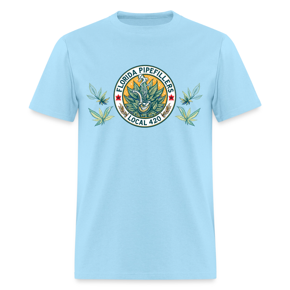 FLORIDA PIPEFILLERS LOCAL 420 Men's T-Shirt - powder blue
