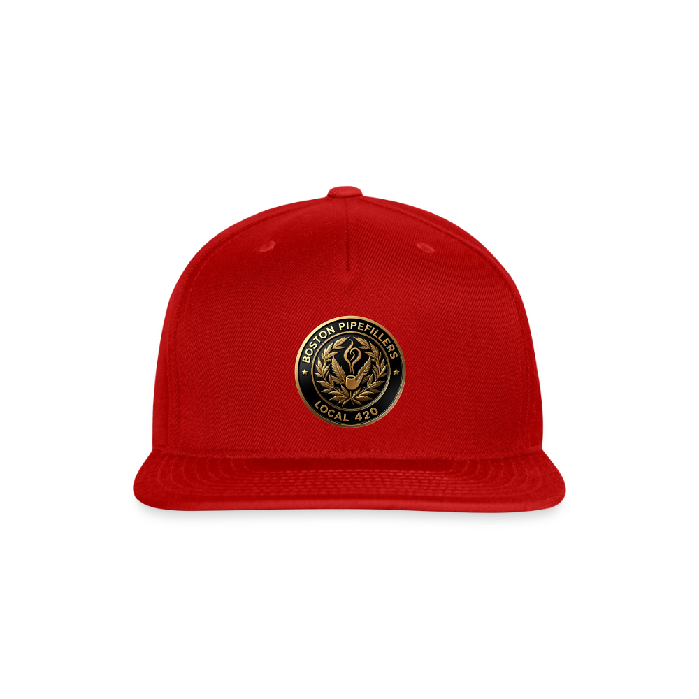 BOSTON PIPEFILLERS UNION LOCAL 420 Snapback Baseball Cap - red