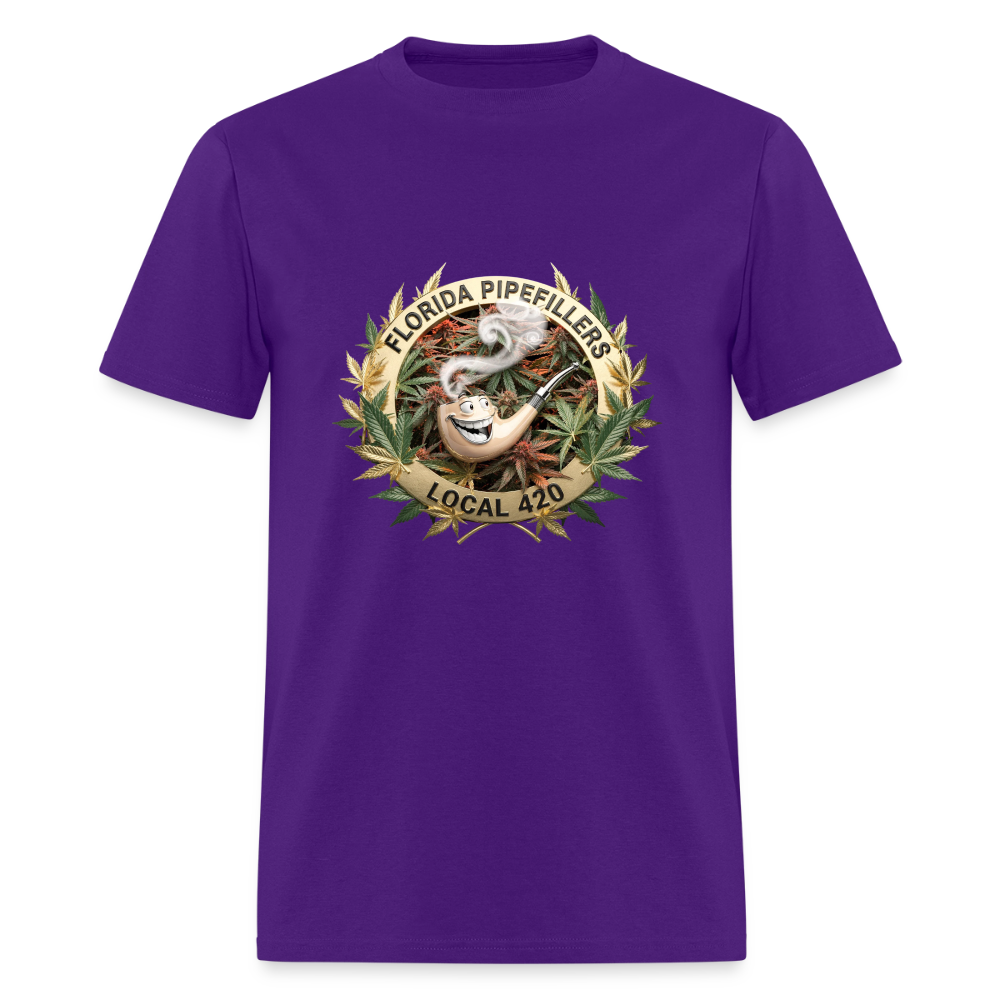 FLORIDA PIPEFILLERS LOCAL 420 F/B DESIGN Men's T-Shirt - purple