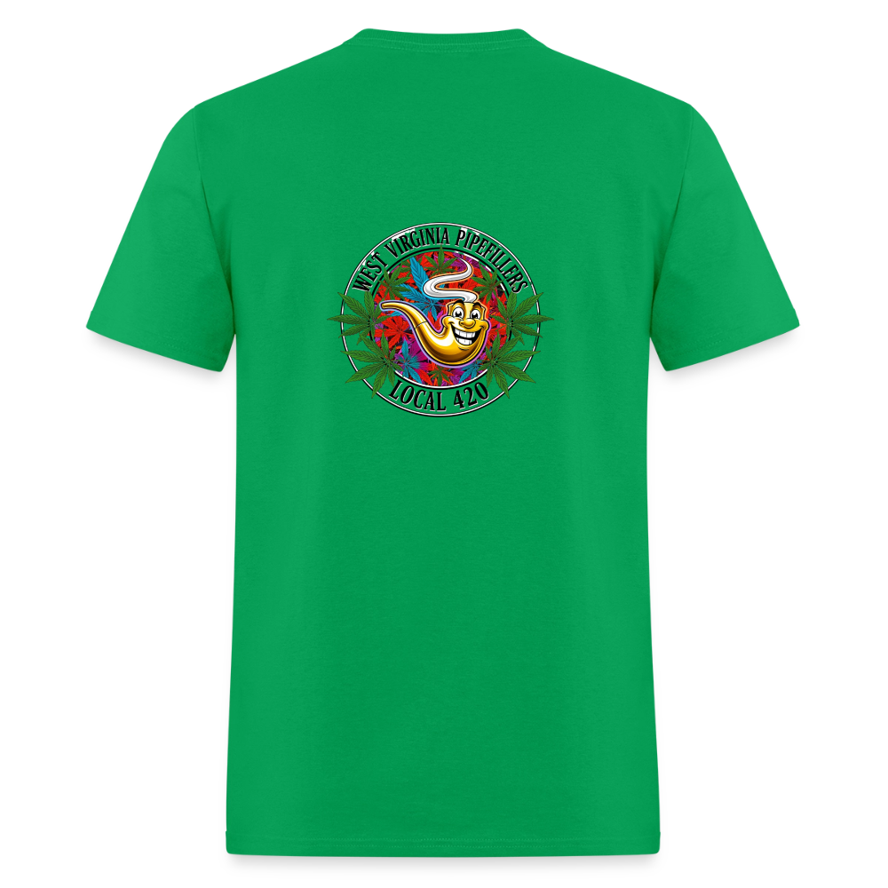 WEST VIRGINIA PIPEFILLERS LOCAL 420 F/B DESIGN Men's T-Shirt - bright green