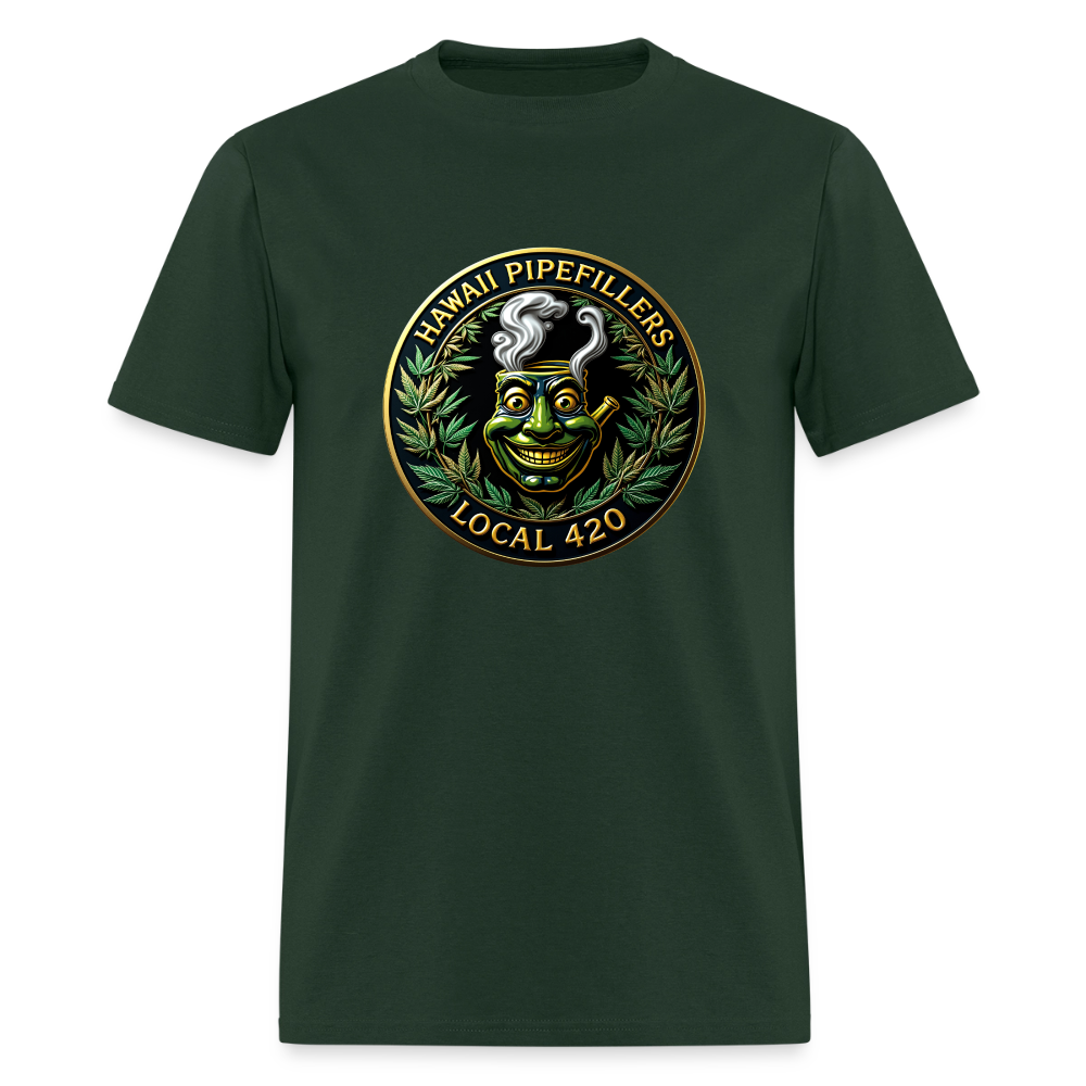 HAWAII PIPEFILLERS LOCAL 420 Men's T-Shirt - forest green